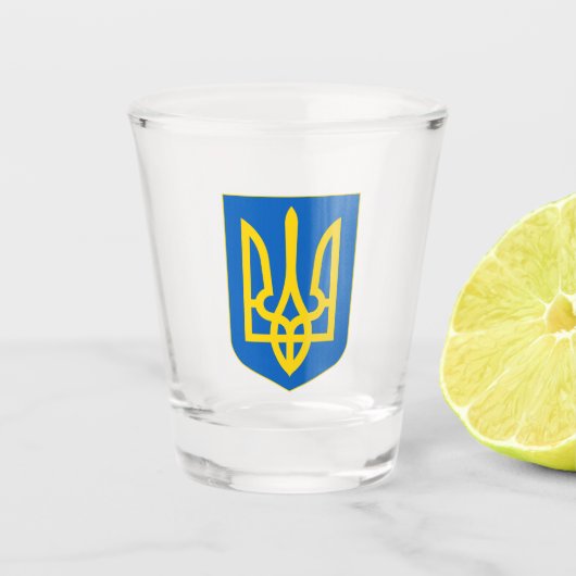 Verre A Shot Armoiries de l'Ukraine (Devant)