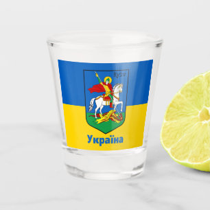 Verre A Shot Armoiries de l'Ukraine et de Kiev, Herbe de Cheval