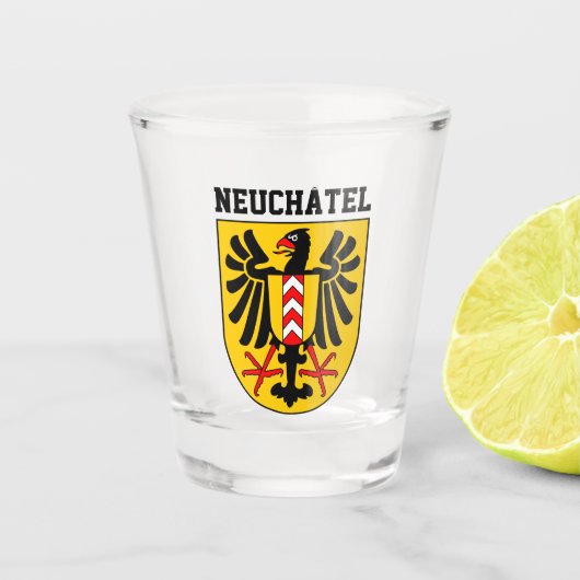 Verre A Shot Armoiries de Neuchâtel, Suisse (Devant)
