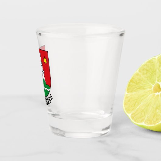 Verre A Shot Armoiries de Pinneberg, Allemagne (Droite)