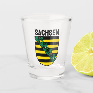 Verre A Shot Armoiries de Sachsen (Saxe), ALLEMANDE