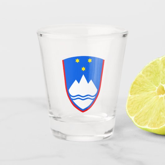 Verre A Shot Armoiries de Slovénie (Devant)