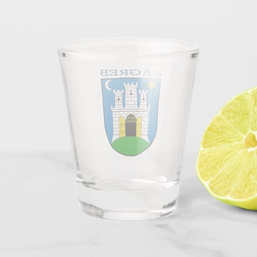 Verre A Shot Armoiries de Zagreb (Dos)