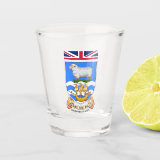 Verre A Shot Armoiries des îles Falkland