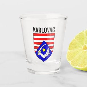 Verre A Shot Armoiries du comté de Karlovac, Croatie