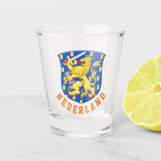 Verre A Shot Armoiries du Pays-Bas (Devant)