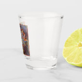 Verre A Shot Art doux de pastels de vol de colibri (Droite)