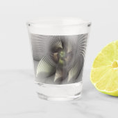 Verre A Shot Art fractal Abstrait moderne en 3D (Devant)