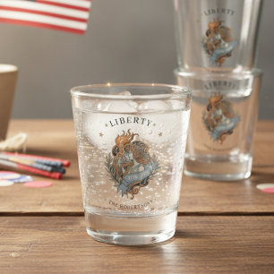 Verre A Shot Art Nouveau Lady Liberty USA 250 Motif ID1303