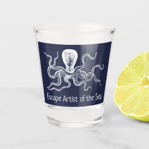 Verre A Shot Artiste d'évasion de poulpe de la mer