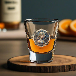 Verre A Shot Astrologie Moderne Céleste Symbole Fantaisie Vierg