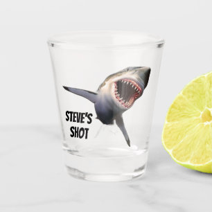 Verre A Shot Attaque de requin bondissant hors de l'eau style 3