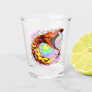 Verre A Shot Attaque de serpent Psychedelic Surreal Art