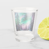 Verre A Shot Aurora céleste boréale Lumières nord vives (Dos)