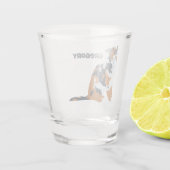 Verre A Shot Aussie Australian Shepherd Dog Personnalisé (Dos)