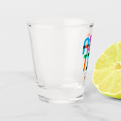 Verre A Shot Austin Texas Rainbow Pop Art (Gauche)