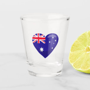 Verre A Shot Australie - Coeur du drapeau