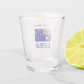 Verre A Shot Australie Drapeau bleu Personnalisation (Dos)