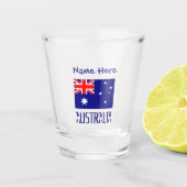 Verre A Shot Australie Drapeau bleu Personnalisation (Devant)