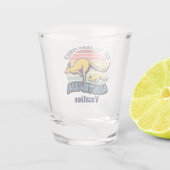 Verre A Shot Australie Voyage Cute Kangaroo Sunset Custom (Dos)