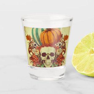 Verre A Shot Automne/Automne/Halloween/citrouille/squelette