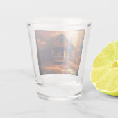 Verre A Shot Automne/Automne/Halloween/Peinture rustique (Dos)