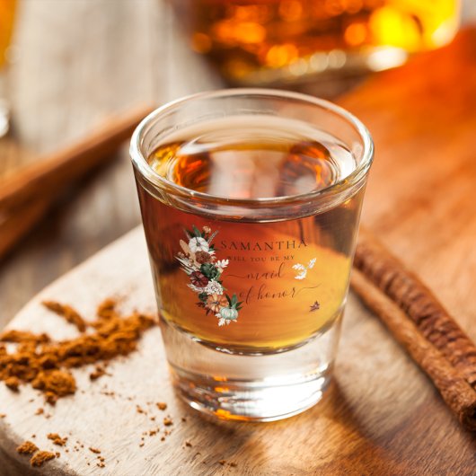 Verre A Shot Automne Boho | Serez-vous ma servante d'honneur ?