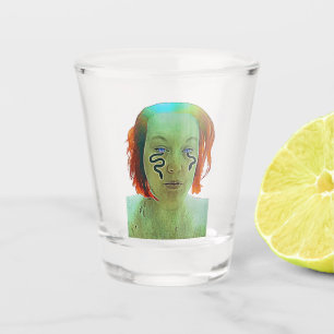 Verre A Shot Autoportrait d'une femme serpent
