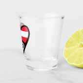 Verre A Shot Autriche Code Pays Drapeau Coeur AUT (Droite)