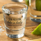 Verre A Shot Avaler comme une Dame Humour Amusant Enterrement d