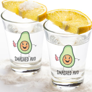 Verre A Shot Avo Funny Drunk Kawaii Avocado écrasé