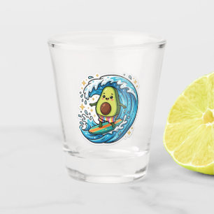 Verre A Shot Avocat de surf Kawaii mignon Vague océanique Stick