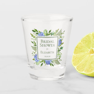 Verre A Shot Baby Shower aux Hortensias Bleus