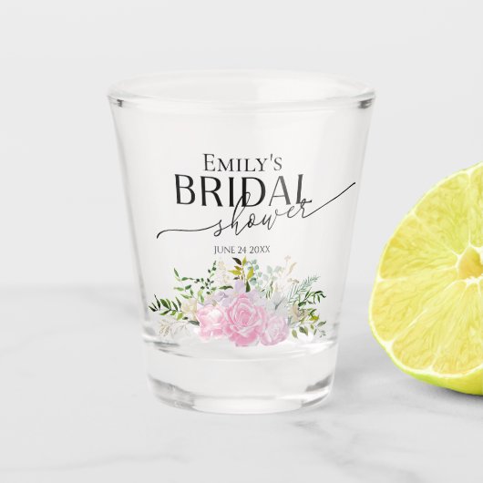 Verre A Shot Baby Shower Printanier de Fleurs Sauvages (Devant)