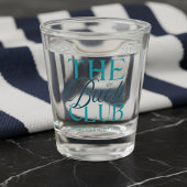 Verre A Shot Bach Club Moderne Simple Bleu Bachelorette Party