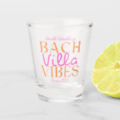 Verre A Shot Bach Villa Vibes - Pink and Orange Tropical (Devant)