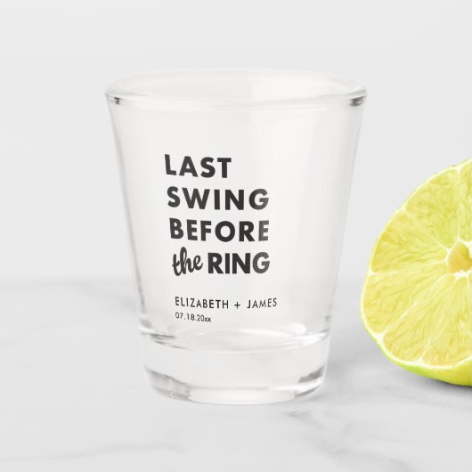 Verre A Shot Bachelor Party Last Swing Before the Ring Minimal (Devant)