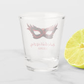 Verre A Shot Bachelorée de masques rouges et noirs (Dos)