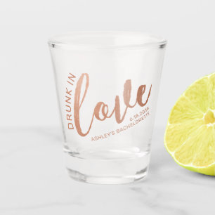Verre A Shot Bachelorette favorise Drunk in Love Custom Copper