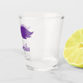Verre A Shot Bachelorette fête / mariage mauve buste moustache (Droite)