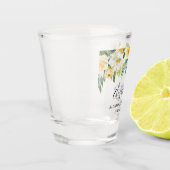 Verre A Shot Bachelorette Party Aquarelle Jaune Floral (Gauche)