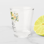 Verre A Shot Bachelorette Party Aquarelle Jaune Floral (Droite)