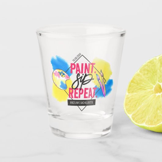 Verre A Shot Bachelorette Peinture et Sip Party Favoriser le ve (Devant)