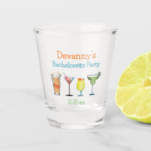 Verre A Shot Bachelorette personnalisée Nom du parti Date