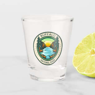 Verre A Shot Badge de l'Arkansas de la rivière Buffalo National