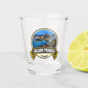 Verre A Shot Badge de voyage Golden Triangle Pittsburgh