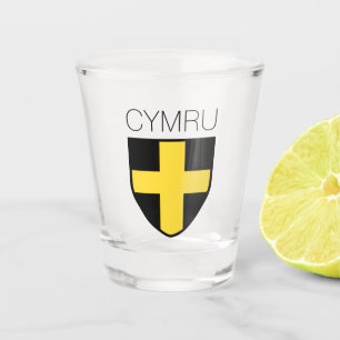 Verre A Shot Badge Saint David (Pays de Galles/ Cymru)