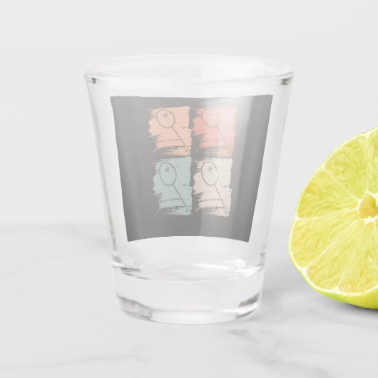 Verre A Shot Badminton Racket Badminton Retro (Dos)