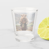 Verre A Shot Bagpiper de vache écossaise Highland (Dos)