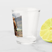Verre A Shot Bagpiper de vache écossaise Highland (Droite)